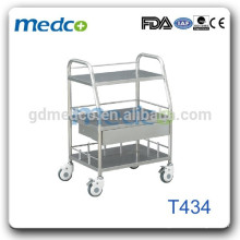 Krankenhaus Edelstahl Instrument Trolley T434